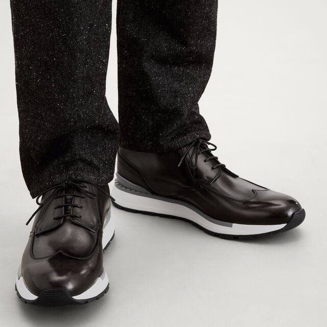 Fast Track Leather Sneaker, NERO GRIGIO, hi-res 2