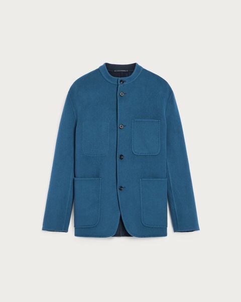 スクリットパターン ダブルフェイス フォレスティエール ジャケット, Nile Blue & Internal Giant Scri, hi-res