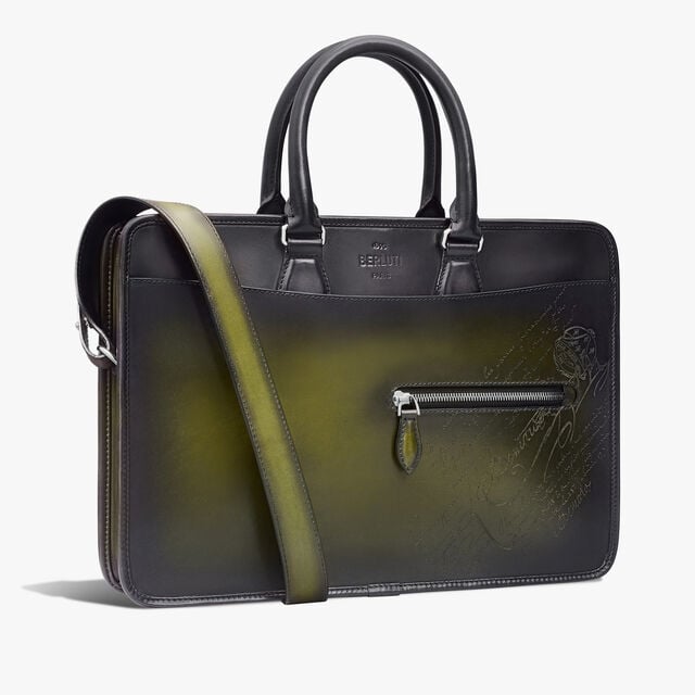 Cartable Un Jour Mini Gradiant en Cuir Scritto Swipe, NERO GRIGIO + NERO CAVIAR, hi-res 2