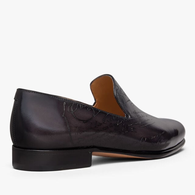Cursive Galet Scritto Leather Loafer, NERO GRIGIO, hi-res 5