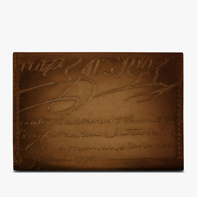 Porte-Cartes Imbuia En Cuir Scritto, CACAO INTENSO, hi-res 2