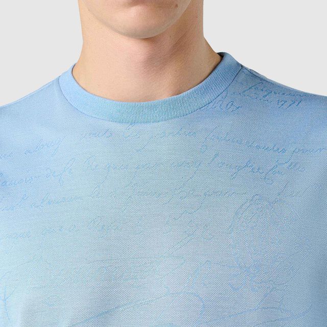 Scritto Pique T-Shirt, PALE BLUE, hi-res 5