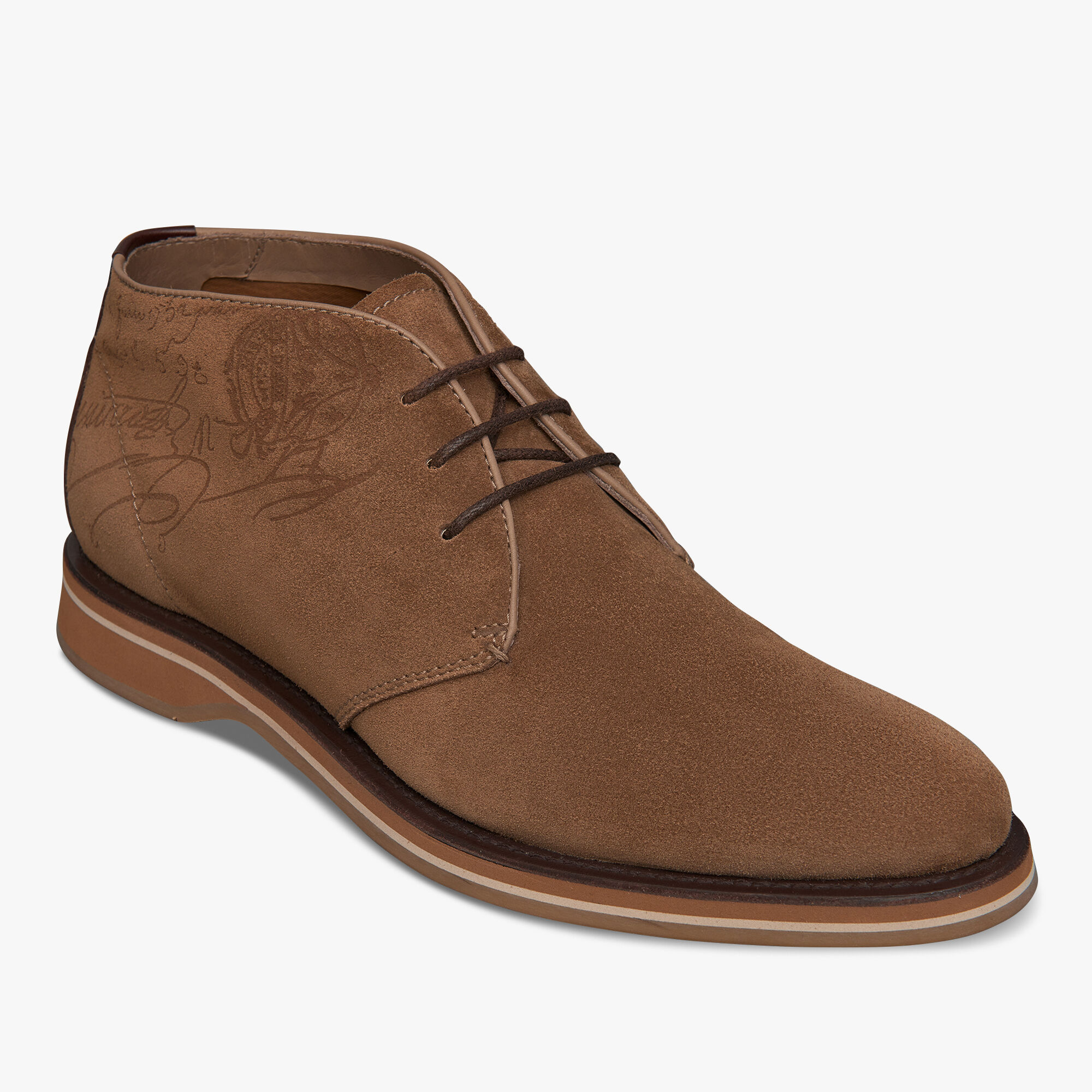 Alessio Scritto Suede Leather Desert Boots, VISONE, hi-res 7