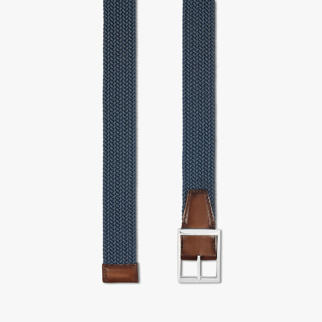 Classic Braided Fabric 35 mm Belt, DUSTY BLUE, hi-res 2