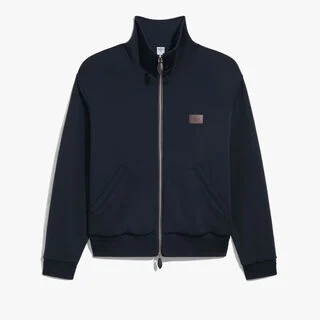 Wool Tracksuit Blouson, COLD NIGHT BLUE, hi-res
