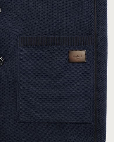 レザーディテール シャドウ ジャケット, Navy, hi-res