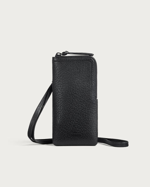 Neck Zipped Pouch, Deep Black, hi-res