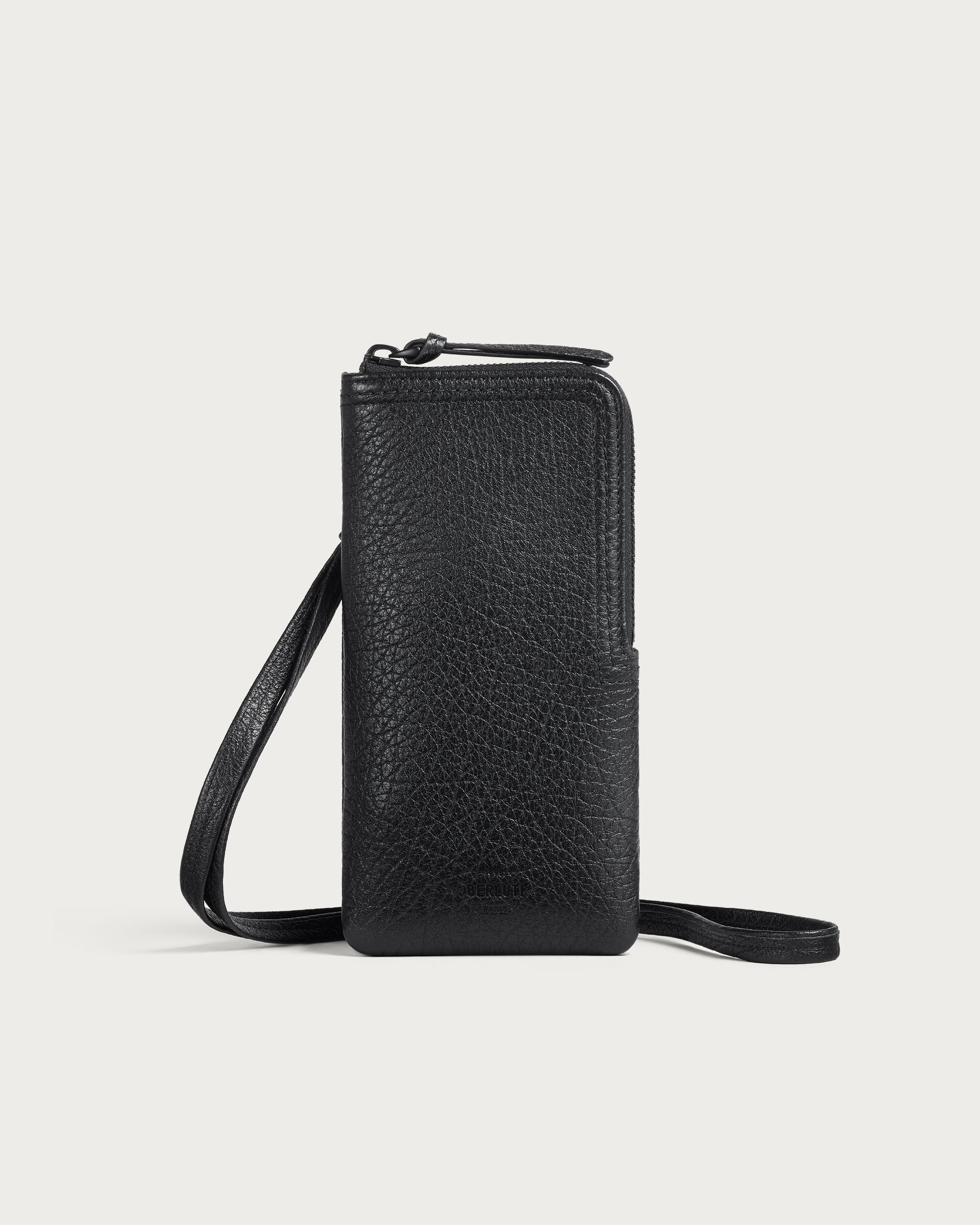 Neck Zipped Pouch, Deep Black, hi-res