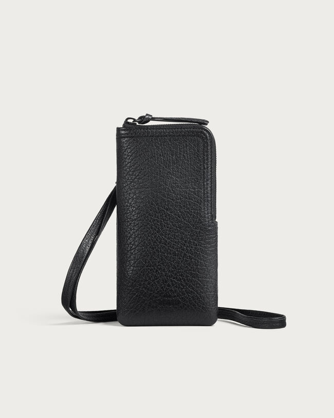 Neck Zipped Pouch, Deep Black, hi-res