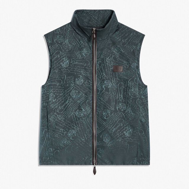 Gilet Sans Manches En Nylon Scritto, OCEANIC JADE, hi-res 1