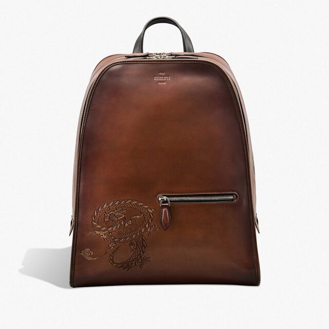 Working Day Leather Backpack, CACAO INTENSO, hi-res 1