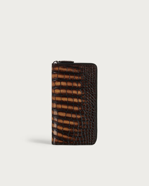 Portefeuille Long Zipp&eacute; Itauba, Tobacco Bis, hi-res