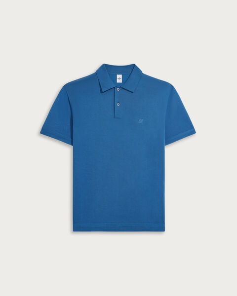 B-Thabor Embroidery Polo, Helvetia Blue, hi-res
