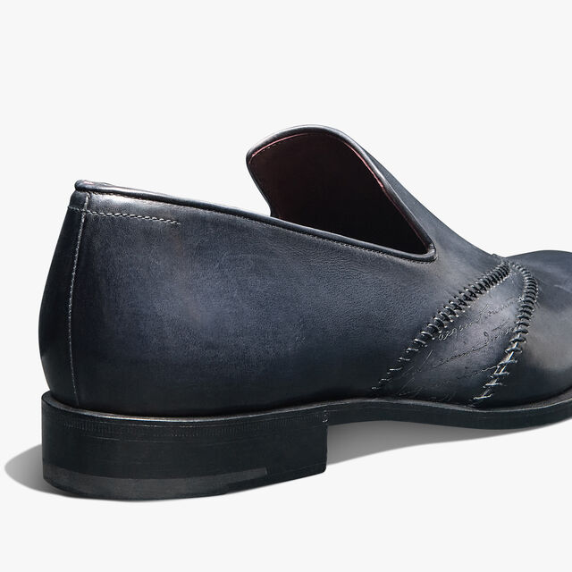 Rapiécé-Reprisé Scritto Leather Slipper, LUNA PIENA, hi-res 3