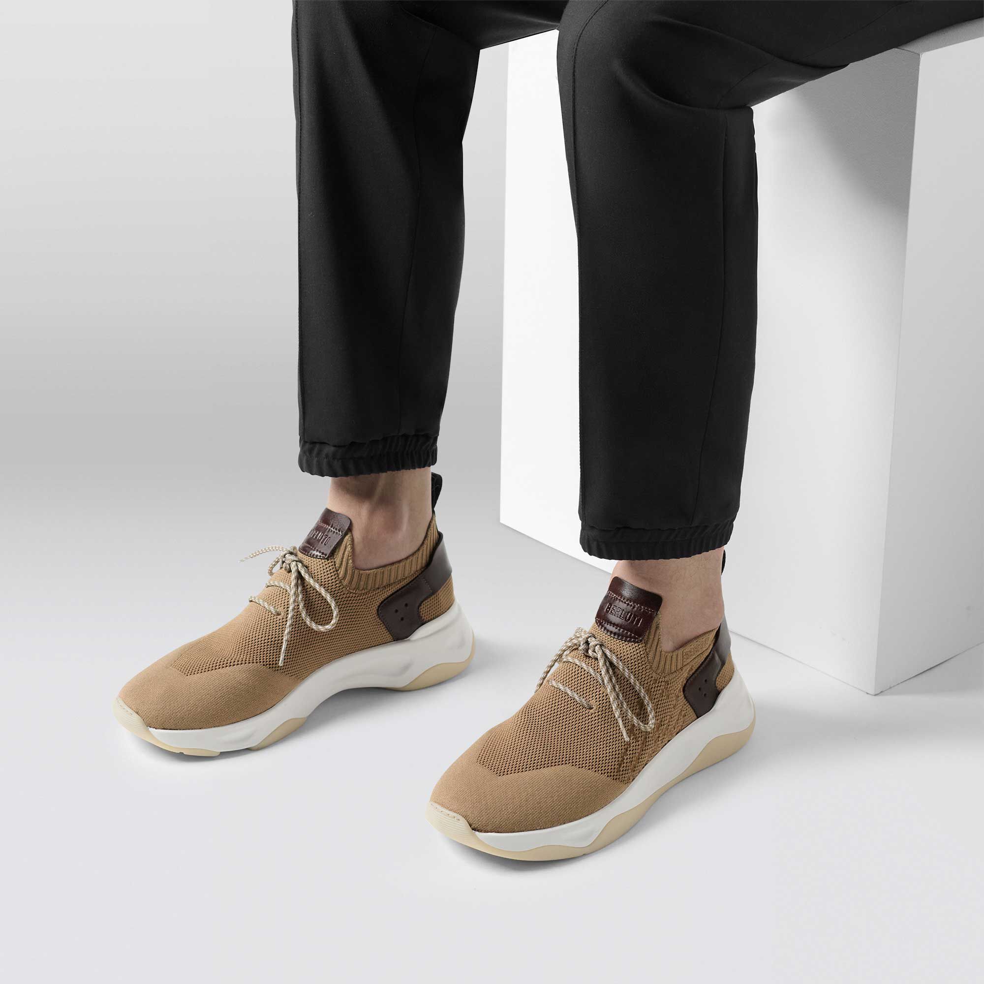 【正規品】 Shadow Scritto Knit And Lagoon Calf Sneaker | Berluti BE 小物