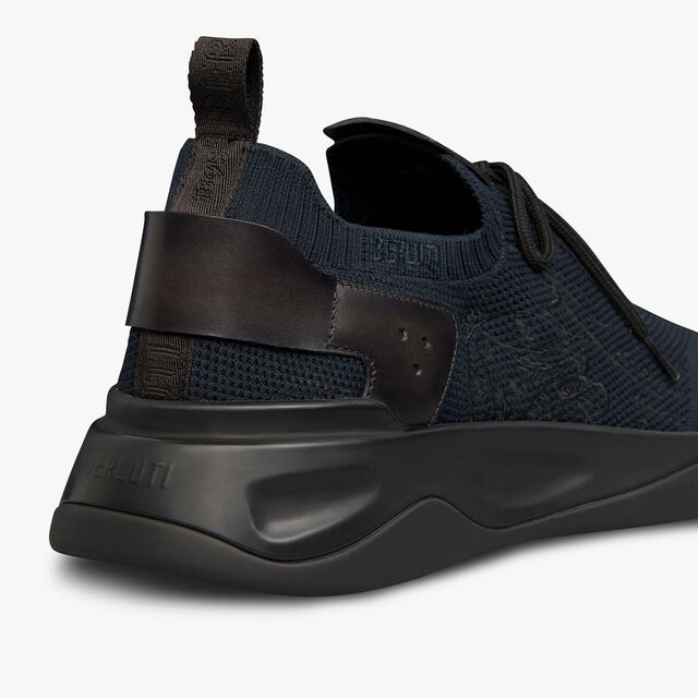 Shadow Knit And Leather Sneaker, NAVY, hi-res 5