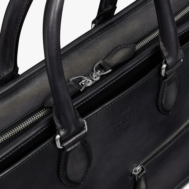 Un Jour Leather Briefcase, NERO GRIGIO, hi-res 5