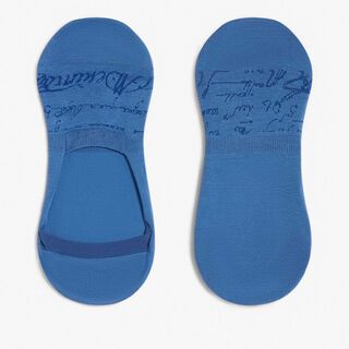 Cotton Ghost Scritto Socks, METHYL BLUE, hi-res