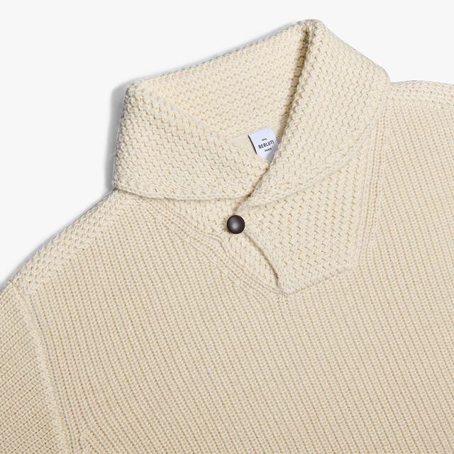 Shawl Collar Sweater, ECRU, hi-res 6