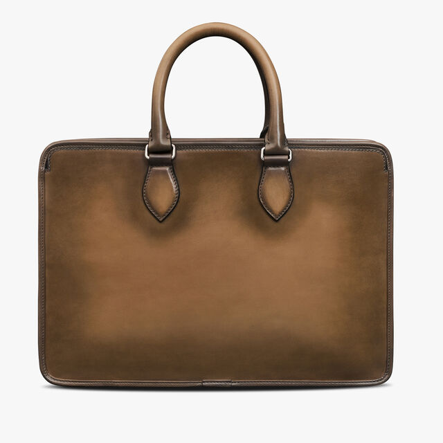 Un Jour Mini Scritto Leather Briefcase, OLIVE, hi-res 3