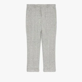 Linen Formal Trousers, LINEN / LIQUORICE, hi-res