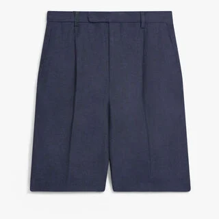 Formal Pleated Shorts, SHADES OF BLUE  , hi-res