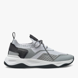 Shadow Knit And Leather Sneaker, WHITE & GREY, hi-res