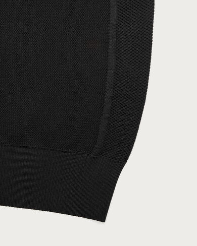 レザーディテール シャドウ クルーネック, Noir, hi-res