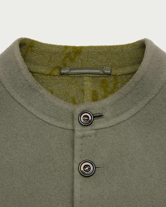 Double Face Foresti&egrave;re Jacket, Kaki & Internal Giant Scritto, hi-res