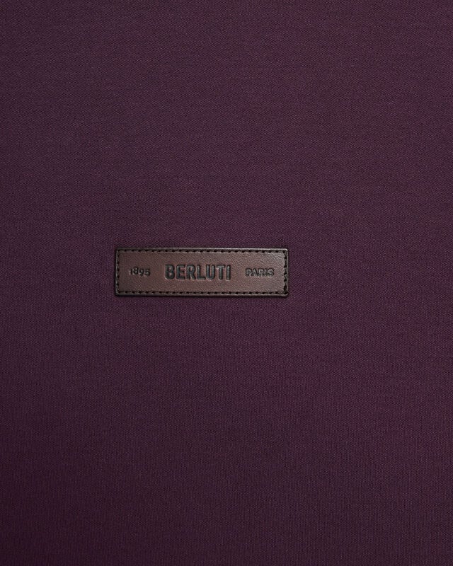 T-Shirt avec D&eacute;tail en Cuir, Purple Grape, hi-res