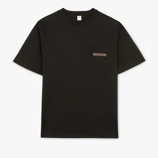 Leather Tag T-Shirt, NOIR, hi-res