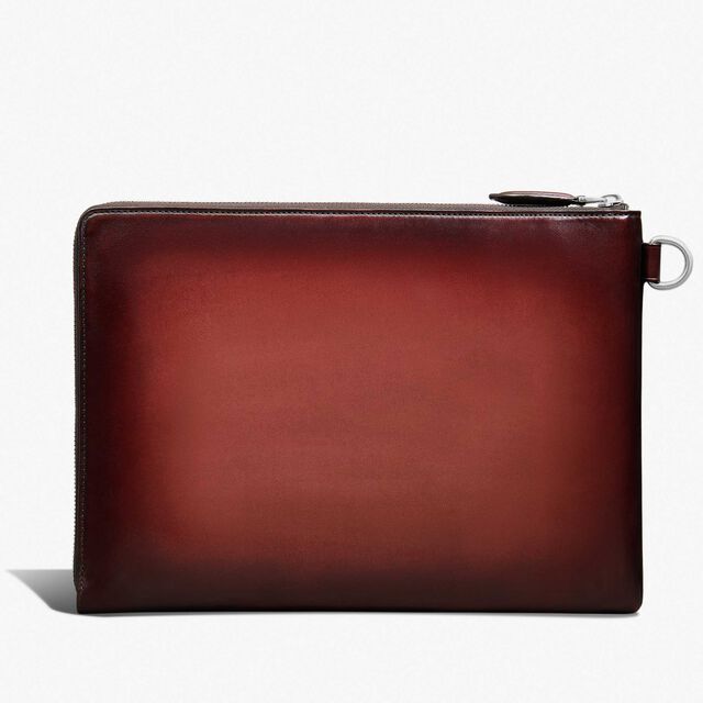 Nino GM Gradiant Scritto Leather Clutch, LIGHT SAINT EMILION, hi-res 3