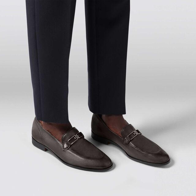 B Volute Calf Leather Loafer, NERO, hi-res 7