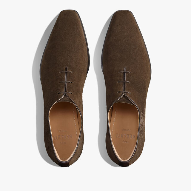 Alessandro Demesure Flex Scritto Camoscio Calf Leather Oxford, PEPPER, hi-res 4