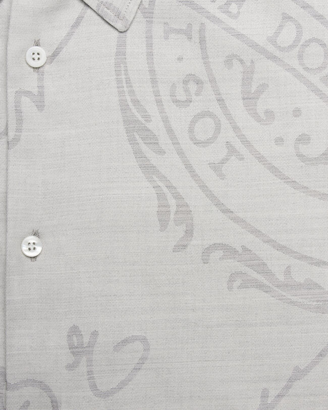 Scritto Pattern Shirt, Beige, hi-res