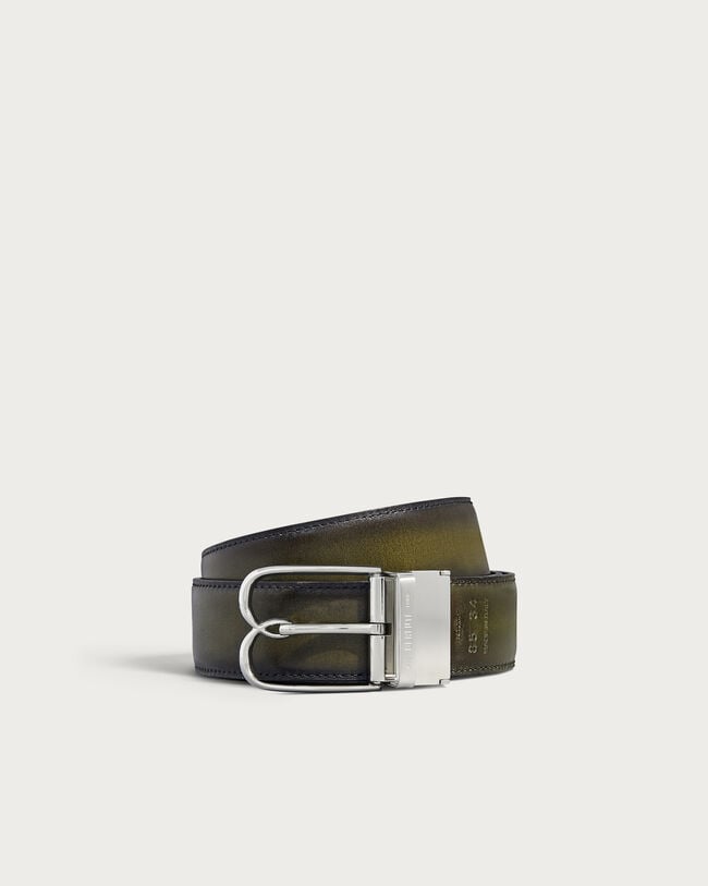 Ceinture B Volute R&eacute;versible, Nero Grigio & Nero Caviar, hi-res