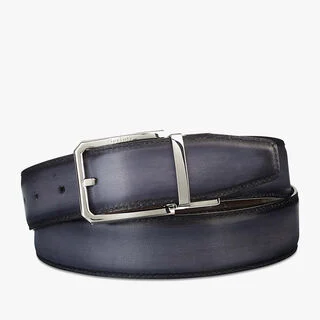 Ceinture Versatile En Cuir - 35mm, NERO & TOBACCO BIS, hi-res