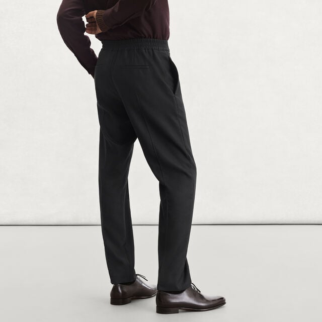 Alessio Wool Trousers, BLACK/ NIGHT BLUE, hi-res 3