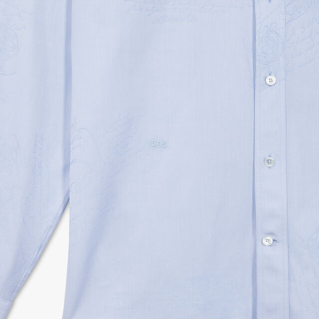 Chemise À Col Boutonné En Coton Scritto, SKY BLUE, hi-res 7