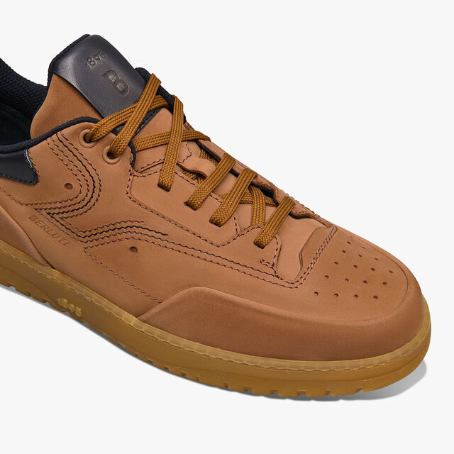 Playoff Nubuck Leather Sneaker, HAVANA, hi-res 6
