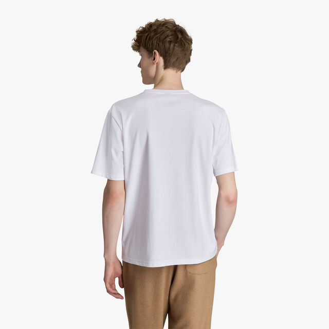 오버사이즈 로고 T-셔츠, BLANC OPTIQUE, hi-res 3