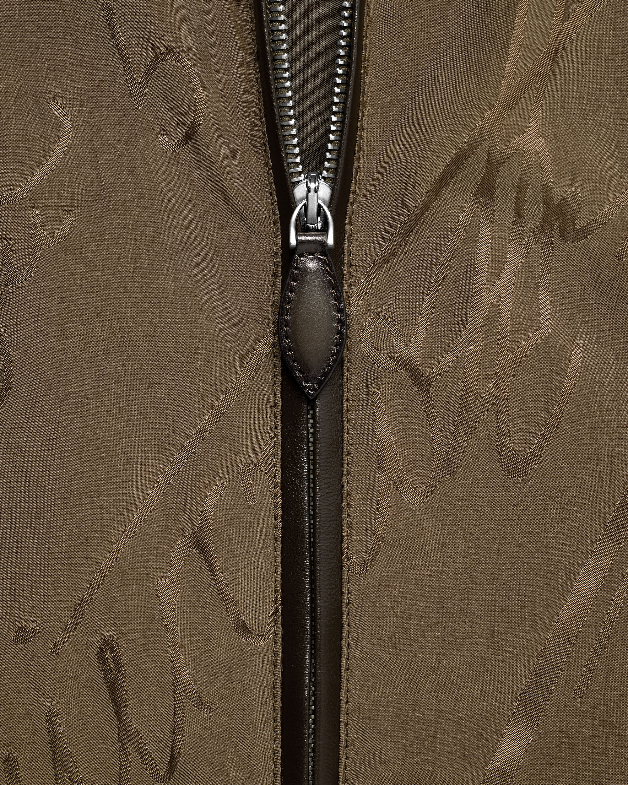 Scritto Gilet with Leather Details, Kaki, Image 1