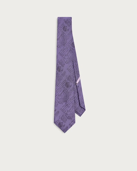Classic Scritto Pattern Tie, Pastel Lilac, hi-res