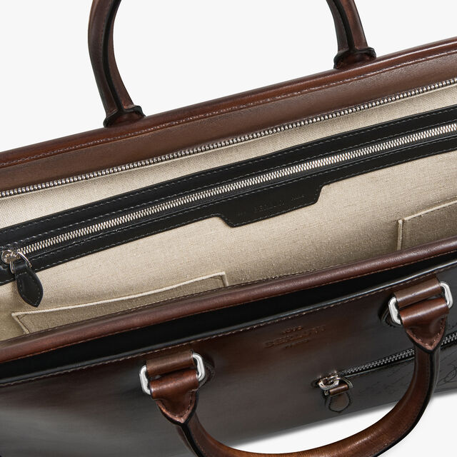 Un Jour Scritto Leather Briefcase, CACAO INTENSO, hi-res 7