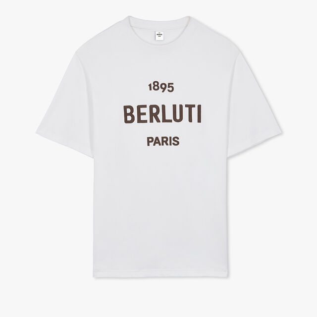 Brown Logo T-Shirt, BLANC OPTIQUE, hi-res 1