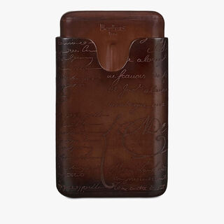 Scritto Leather Four-Cigar Case, TOBACCO BIS, hi-res