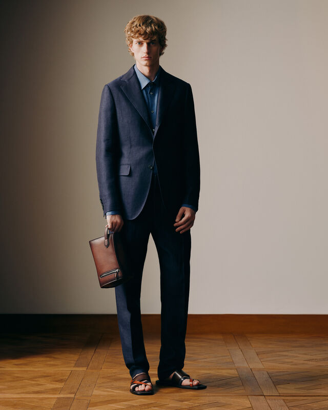 Morning On Strap Leather Messenger, SOFT BROWN, hi-res 2