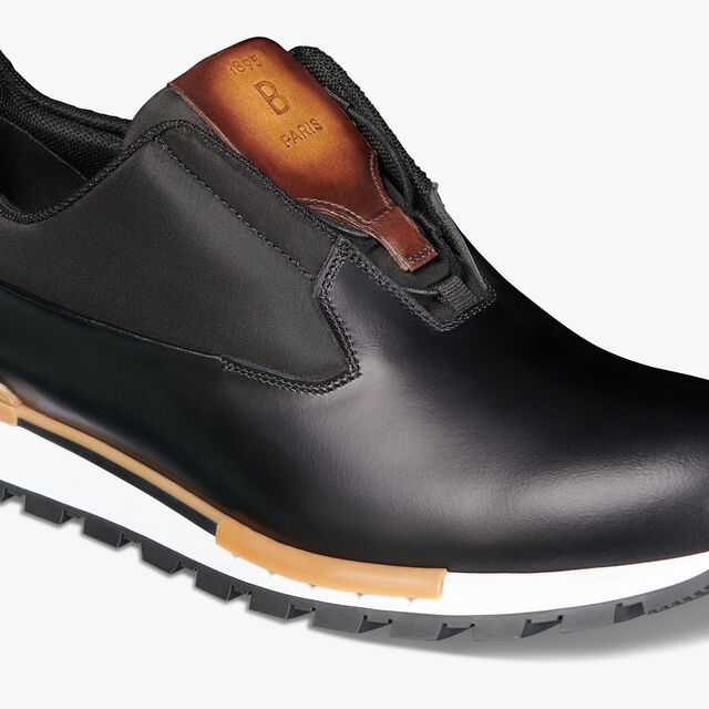 Fast Track Leather Sneaker, BLACK, hi-res 6