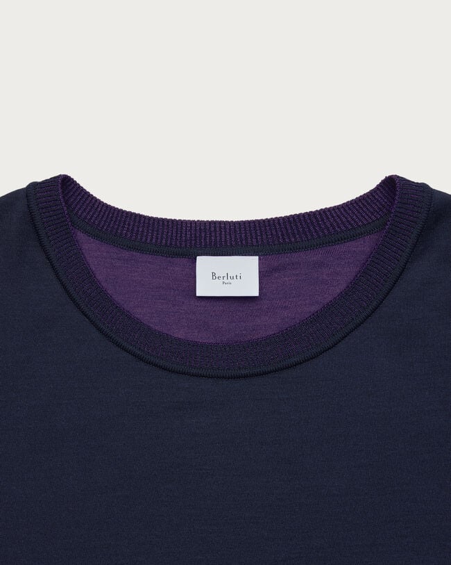 Bicolor Reversible T-Shirt, Navy & Purple, hi-res