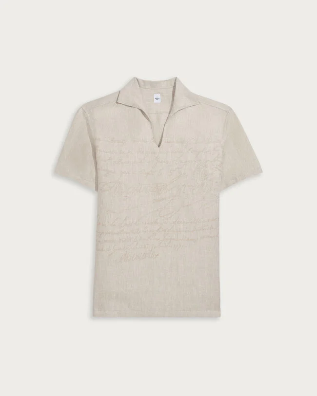 Scritto Short Sleeved Vareuse, Shades Of Beige, hi-res